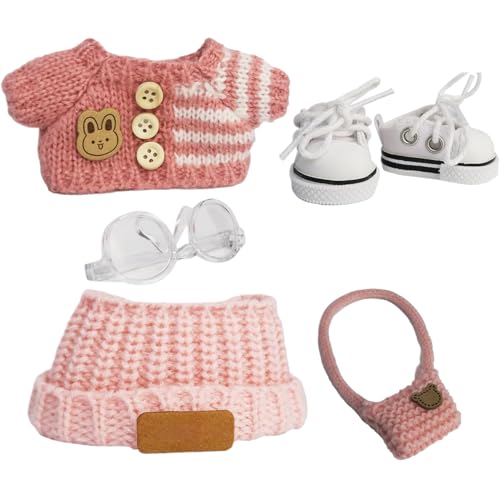 Handmade Doll Clothes and Accessories Set, Adorable Doll Display Costume, Fashion Toy Dress-Up Outfit for Girls Boys Kids Collectors, Pretend Play Imaginative Displays Decoration, 5.91x6.69inches von Generisch