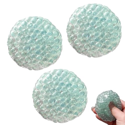 Handmade Pressure Relief Balls, 2025 New Stress Relief Balls for Hands with Noisy Sound, Portable Shapeable Ball, TPR Material (3pcs) von Generisch