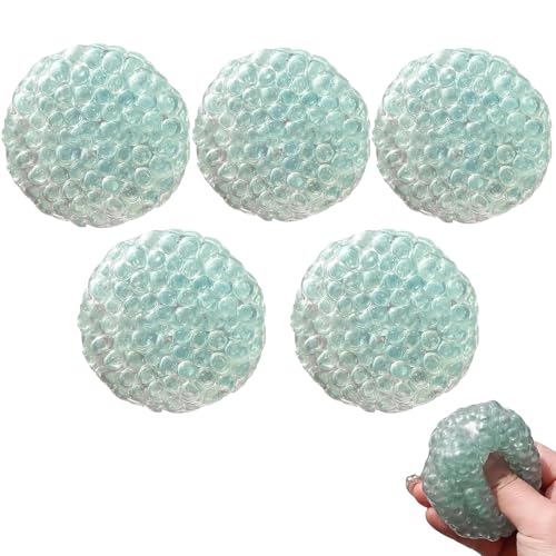Handmade Pressure Relief Balls, 2025 New Stress Relief Balls for Hands with Noisy Sound, Portable Shapeable Ball, TPR Material (5pcs) von Generisch