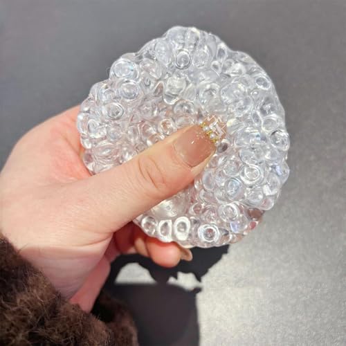 Handmade Pressure Relief Balls, Stress Relief Balls for Hands, Anxiety Relief Stress Ball Portable Shapeable Ball, Mother's Day Best Gift (Transparent) von Generisch