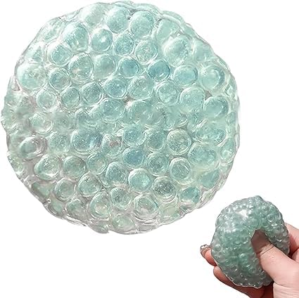 Handmade Pressure Relief Balls, Stress Relief Balls for Hands with Noisy Sound, Anxiety Relief Stress Ball Portable Shapeable Ball, Funny Gift for Women Men (1 pcs) von Generisch