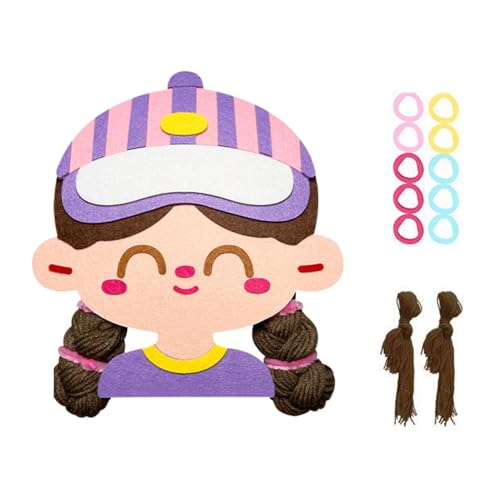 Handmade Teaching Materials Package, Princess Braiding Toys and Travel Activity, Fun Hair Salon Teaching Materials Package, Creative Girls Hair Styling Craft for Play and Learning von Generisch