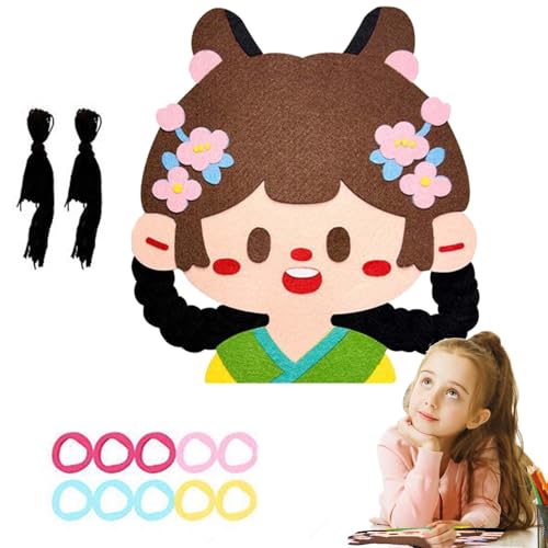 Handmade Teaching Materials Package, Princess Braiding Toys and Travel Activity, Fun Hair Salon Teaching Materials Package, Creative Girls Hair Styling Craft for Play and Learning Handmade Teaching Materials Package, Princess Braiding Toys and Travel Activity, Fun Hair Salon Teaching Materials Package, Creative Girls Hair Styling Craft for Play and Learning von Generisch