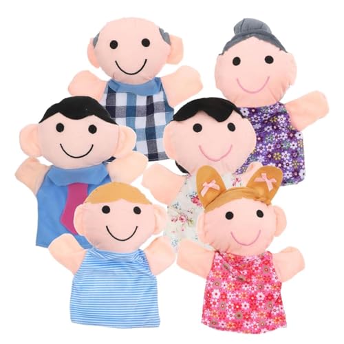 Handpuppen, Handpuppen für Familien, Puppen für Kinder | 6X Plüsch Mitglieder der Cartoon-Familie Socke Handpuppe, Rollenspielfiguren Nette Theaterrequisiten Spiel Handpuppen, Handpuppen für Familien, Puppen für Kinder | 6X Plüsch Mitglieder der Cartoon-Familie Socke Handpuppe, Rollenspielfiguren Nette Theaterrequisiten Spiel von Generisch