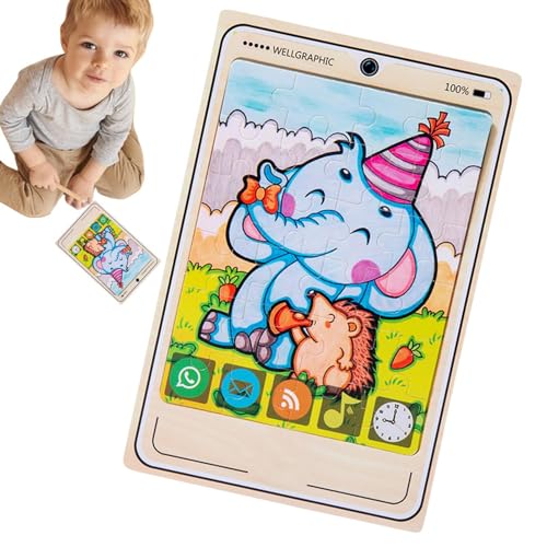 Handy-Puzzle – kognitives Früherziehungspuzzle, Vorschul-Lernbrett-Block-Set für Kinder ab 3 Jahren, und Mädchen von Generisch