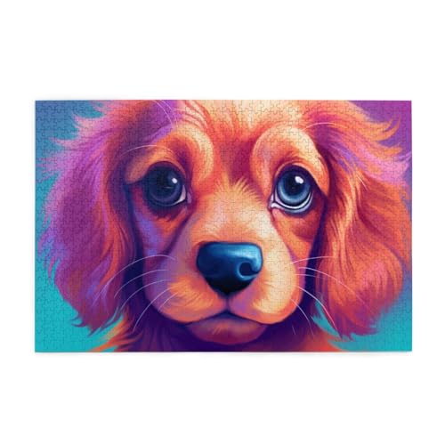 Happy Cocker Spaniel Puppy 1000 Teile Puzzle für Erwachsene Holzpuzzles für Erwachsene Geschenke Heimdekoration Happy Cocker Spaniel Puppy 1000 Teile Puzzle für Erwachsene Holzpuzzles für Erwachsene Geschenke Heimdekoration von Generisch