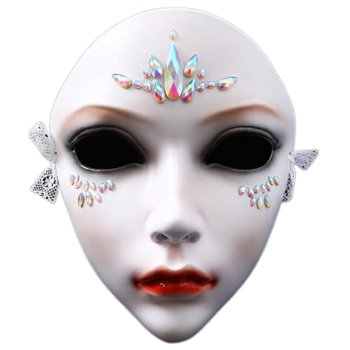 Harz-Halloween-Maske, chinesischer Stil, schönes Mädchen, Cosplay-Maske, Spiel, Film, Party, Kostüm, Maske, Requisiten, Replik (A) von Generisch