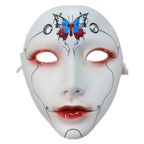 Harz-Halloween-Maske, chinesischer Stil, schönes Mädchen, Cosplay-Maske, Spiel, Film, Party, Kostüm, Maske, Requisiten, Replik (C) von Generisch