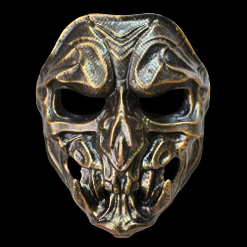 Harz Teufel Schädel Cosplay Maske Halloween Tanzparty Kostüm Maske Requisiten (Kupfer) von Generisch