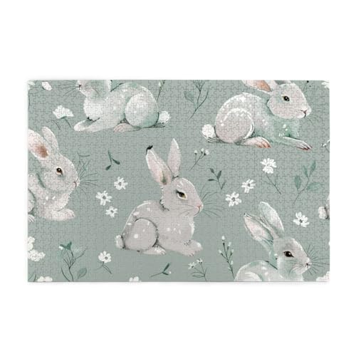 Hasen und Blumen 1000 Teile Puzzle für Erwachsene Holzpuzzles für Erwachsene Geschenke Wohnkultur Hasen und Blumen 1000 Teile Puzzle für Erwachsene Holzpuzzles für Erwachsene Geschenke Wohnkultur von Generisch