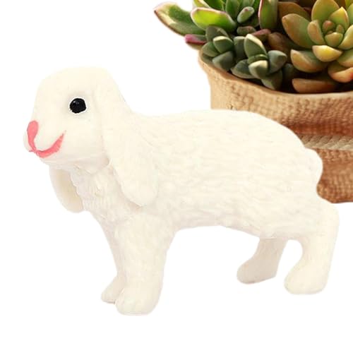 Hasenspielzeug für Kinder, Bunny Cake Toppers,Realistische niedliche Osterhasen -Figuren - Home Desk Dekorationen, Bildungsspielzeug für Kinderbücher, Schreibtische und Zimmer für Kinderbücher, Schrei von Generisch