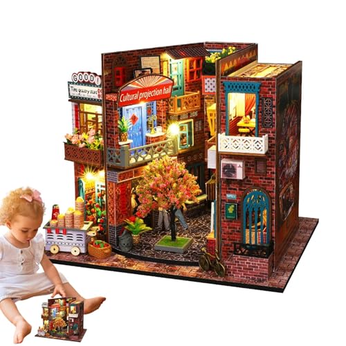 Hausbausatz,Miniatur-Puppenhaus-Bausatz | Kleines Hausdekor - -Haus-Set, kleines Puppenhaus-Modell mit Möbeln für Erwachsene, Teenager, Kinder, Geburtstag Hausbausatz,Miniatur-Puppenhaus-Bausatz | Kleines Hausdekor - -Haus-Set, kleines Puppenhaus-Modell mit Möbeln für Erwachsene, Teenager, Kinder, Geburtstag von Generisch