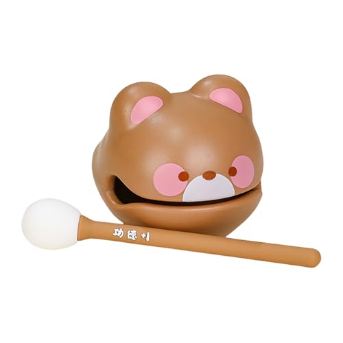 Hausgarten Verschönerungen Fischtrommel Schlaginstrument Geist Desktop Ornament Tierfigur Spielzeug PVC Katze Doy Musikinstrument Für Heim Stress Schreibtisch Organizer ( Brown, 10. 5x6cm) von Generisch