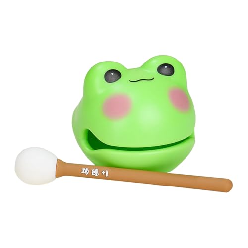 Hausgarten Verschönerungen Fischtrommel Schlaginstrument Geist Desktop Ornament Tierfigur Spielzeug PVC Katze Doy Musikinstrument Für Heim Stress Schreibtisch Organizer ( Green, 10. 5x6cm) von Generisch