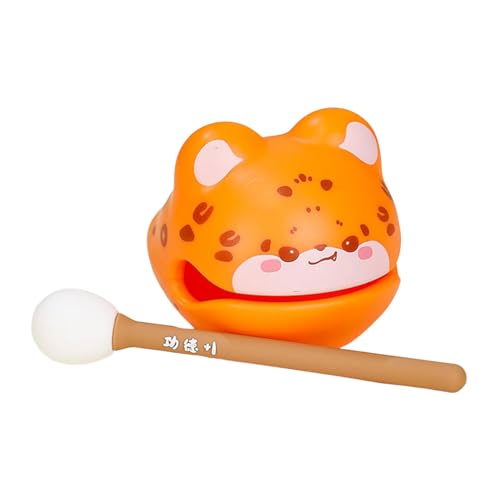 Hausgarten Verschönerungen Fischtrommel Schlaginstrument Geist Desktop Ornament Tierfigur Spielzeug PVC Katze Doy Musikinstrument Für Heim Stress Schreibtisch Organizer ( Orange, 10. 5x6cm) von Generisch