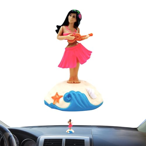 Hawaiianische Mädchen Dashboard Puppe | Auto Tanz - Cartoon -Figuren, Figur -Ornament Mini Figure Sicherheitsbuchhandel, Schreibtisch, Schlafzimmer, Strandbartisch von Generisch