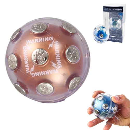 Heiße Kartoffel Spiel – Elektrisches Schockball Partyspiel mit Musik-Stopp – Reaktionsspiel für Kinder & Erwachsene, Gruppen- & Teambuilding-Spiel, Indoor Outdoor, Lustige Geschenkidee (Gold) von Generisch