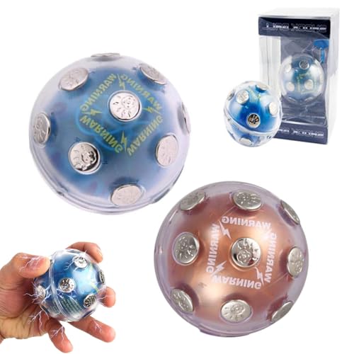 Heiße Kartoffel Spiel – Elektrisches Schockball Partyspiel mit Musik-Stopp – Reaktionsspiel für Kinder & Erwachsene, Gruppen- & Teambuilding-Spiel, Indoor Outdoor, Lustige Geschenkidee (Gold+Blue) von Generisch