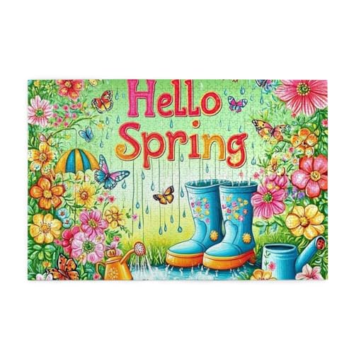 Hello Spring Blume und Regenschirm Garten 1000 Teile Puzzle für Erwachsene Holzpuzzles für Erwachsene Geschenke Wohnkultur Hello Spring Blume und Regenschirm Garten 1000 Teile Puzzle für Erwachsene Holzpuzzles für Erwachsene Geschenke Wohnkultur von Generisch