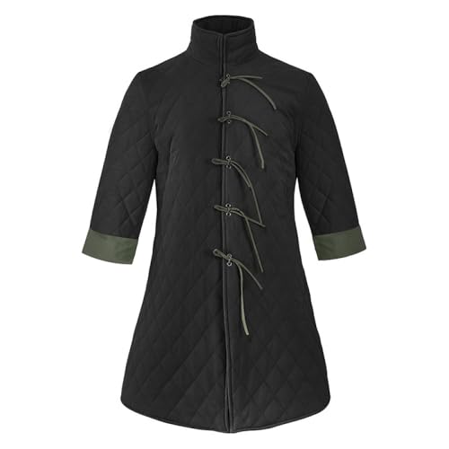 Herren Gambeson Halbarm Aketon Armor Mittelalter dick gepolstert Ritter Surcoat Halloween von Generisch