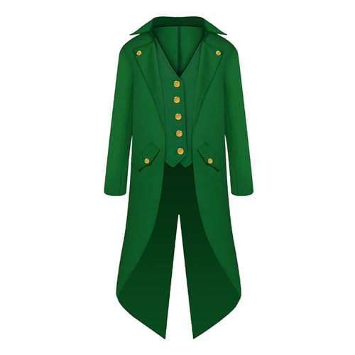 Herren Gothic Frack – Steampunk-Kostüm für Herren, Piratenjacke für Herren, Gothic-Stil, mittelalterliche Frackjacke, Halloween-Kostüme, Gothic, Steampunk, leicht, für Halloween-Fotos, im Alter Herren Gothic Frack – Steampunk-Kostüm für Herren, Piratenjacke für Herren, Gothic-Stil, mittelalterliche Frackjacke, Halloween-Kostüme, Gothic, Steampunk, leicht, für Halloween-Fotos, im Alter von Generisch