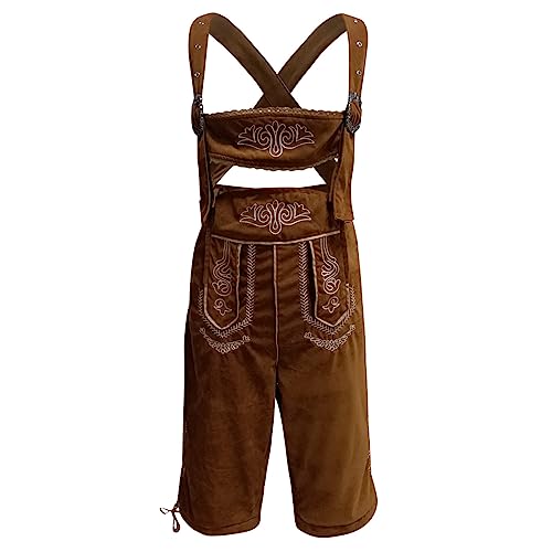 Herren Oktoberfest Shorts mit Strapsen Traditionelle Bauer Deutsche Kulturveranstaltungen Outfit Bayerisches Bierfest Kostüm Keine Riemen enthalten von Generisch