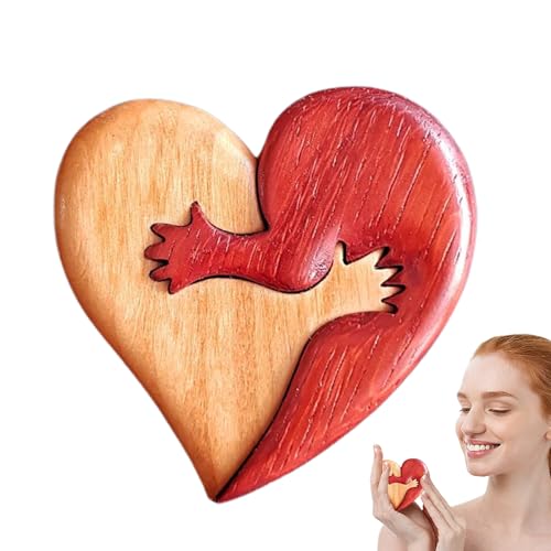 Herzholzkunst -Puzzle - Handgefertigtes Holz Herzdekor Ornamente & Puzzle -Token | Tiny Hug -Token Mit Speziellem Handhaltungsdesign | Einzigartige Herzpuzzle -Skulpturen Für Desktop-, Home- Und Tisch Herzholzkunst -Puzzle - Handgefertigtes Holz Herzdekor Ornamente & Puzzle -Token | Tiny Hug -Token Mit Speziellem Handhaltungsdesign | Einzigartige Herzpuzzle -Skulpturen Für Desktop-, Home- Und Tisch von Generisch