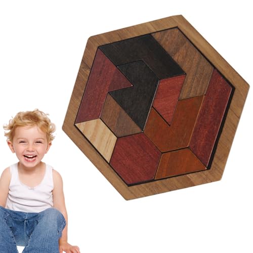 Hexagon Holzpuzzle Box Spielzeug, Spielzeug Für Kinder, Kreativ Lernspielzeug Denksportaufgaben Aus Holz,Geometrie-Form-Gehirn-Spiele Für Kleinkinder Lernendes Puzzle Spielzeug Hexagon Holzpuzzle Box Spielzeug, Spielzeug Für Kinder, Kreativ Lernspielzeug Denksportaufgaben Aus Holz,Geometrie-Form-Gehirn-Spiele Für Kleinkinder Lernendes Puzzle Spielzeug von Generisch