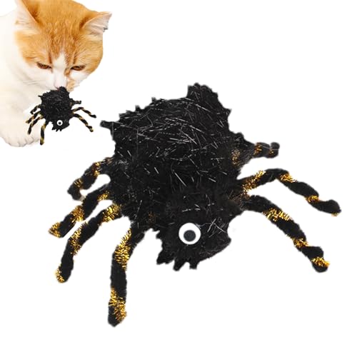 Hexe Halloween Dekorationen | Gefälschte Spinne Spielzeug Für Halloween | Lebendiges Vogelspinne Spielzeug Aus Weichem Stahl - Buntes Multifunktionales Knebelspielzeug Für Katzen, Zubehör von Generisch