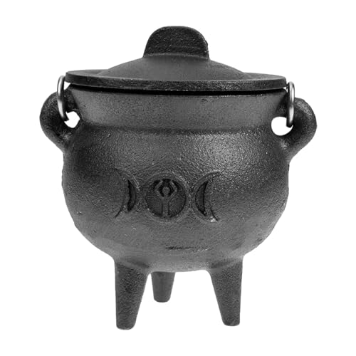 Hexen- Gusseisenmit Deckel und Griff - -Halloween-für Süßes oder Saures-Partyzubehör, Herzstück für den Tisch von Generisch