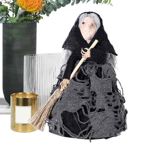 Hexenbesen, Zauberer - Mystgruselige Dekoration, Horror-Besenpuppe, Halloween-Dekoration - Hexenpuppe Mit Besen,Halloween-Dekoration, Einzigartige Handgefertigte Halloween-Puppe, Halloween-Dekoration Hexenbesen, Zauberer - Mystgruselige Dekoration, Horror-Besenpuppe, Halloween-Dekoration - Hexenpuppe Mit Besen,Halloween-Dekoration, Einzigartige Handgefertigte Halloween-Puppe, Halloween-Dekoration von Generisch