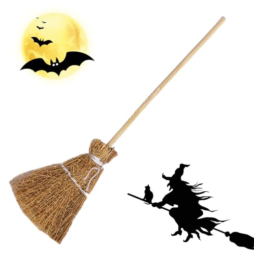 Hexenbesen Halloween Deko | Miniaturbesen Requisiten - Puppenhausmöbel Deko Für Party Theateraufführung Festival Maskerade Familientreffen von Generisch