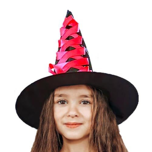 Hexenkostüm für Mädchen,Ausgefallener Kostümhut für Hexen-Cosplay - Hexenzubehör für Kinder von 3 bis 12 Jahren für Halloween, Kostümparty, Mottoparty, Rollenspiel! von Generisch