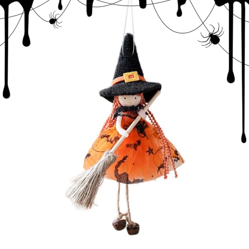 Hexenpuppe,Zaubererfigur Kinder Halloween Party Geschenkidee - Sammelfigur Deko Zum Aufhängen Für Küche Gruselhaus Outdoor Feiertagsdekoration von Generisch