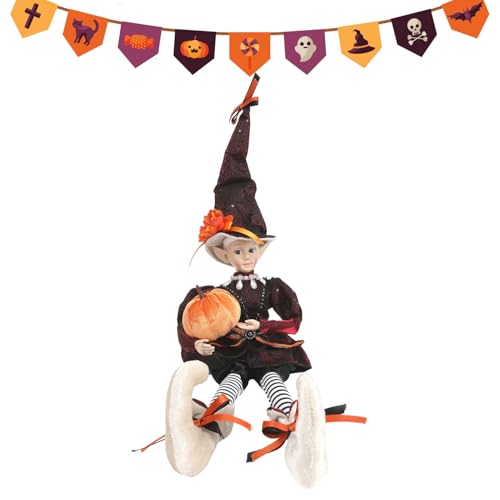 Hexenpuppe Für Die Küche - Bewegliche Sitzende Hexen Figur - Bewegliche Festtagsfigur Für Innenräume Zu Halloween Party Und Festen Hexenpuppe Für Die Küche - Bewegliche Sitzende Hexen Figur - Bewegliche Festtagsfigur Für Innenräume Zu Halloween Party Und Festen von Generisch