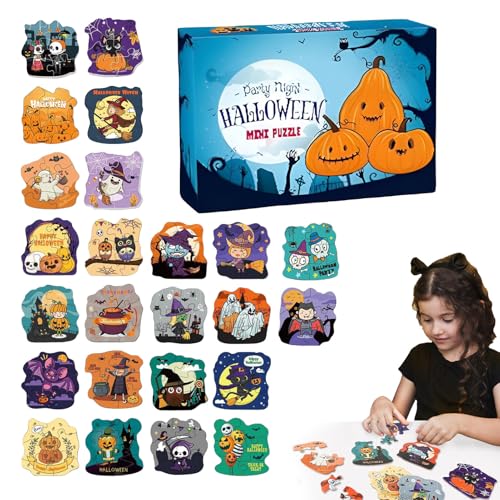 Hirnteaser -Puzzle - -Puzzle 11,42 Zoll - Halloween -Rätsel | Buntes Papier -Puzzle -Set verbessert den Fokus, ideal für Kinder und Erwachsene Halloween Party Spaß von Generisch