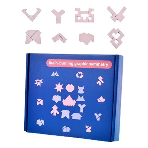 Hirnteaserblöcke für Kinder, Puzzleh Intelligenz Bunte 3D -Blöcke | Creative Puzzles Rätsel pädagogische Spielzeuge,Hirnteaser blockiert sicheres Holzset für Kinder Mädchen von Generisch