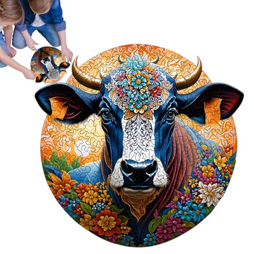Hochlandkuh -Puzzle, runde Holzrätsel - Highland Cow 3D Rätsel - Safes und sanftes Unterhaltungswerkzeug für Natur, Zuhause, Schule und Reisen Hochlandkuh -Puzzle, runde Holzrätsel - Highland Cow 3D Rätsel - Safes und sanftes Unterhaltungswerkzeug für Natur, Zuhause, Schule und Reisen von Generisch