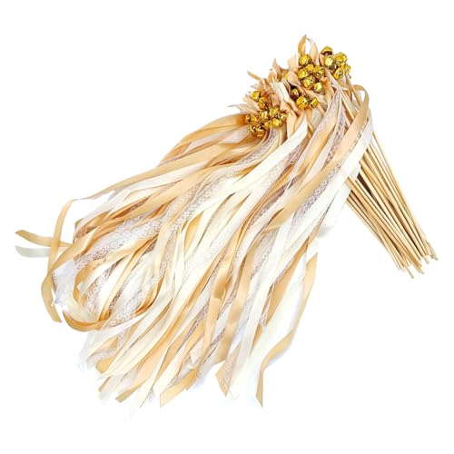 Hochzeits Konfetti | 50 Stück Feenstäbe - Wunderkerzen Deko Mit Glöckchen Für Hochzeitsfeier Brautdusche Und Festliche Veranstaltungen von Generisch