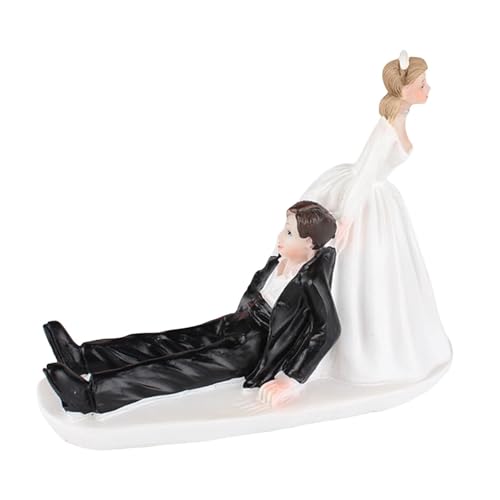 Hochzeitstortendekoration, Braut und Bräutigam, Harzfigur, Hochzeitstortenaufsätze, Dekorationen, einzigartiges Geschenkdekor (A) von Generisch