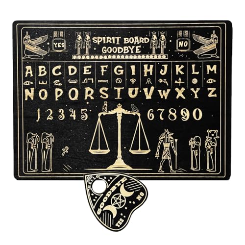 Hölzern Oujia Board - Miniature Holzgeist Brettspiel | Klassische Wechselstromwerkzeuge Mit Planchette Metaphysisch | Tabletop Oujia Game Home Dekoration Für 2+ Spieler (C) von Generisch