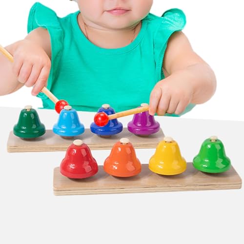 Hölzerne 8-Noten-Handglocken - Bunte diatonische Holzglocken Musikspielzeug Percussion für Kinder Kleinkinder,Kindermusikunterricht Kirchenchor Hochzeit Familienfest Hölzerne 8-Noten-Handglocken - Bunte diatonische Holzglocken Musikspielzeug Percussion für Kinder Kleinkinder,Kindermusikunterricht Kirchenchor Hochzeit Familienfest von Generisch