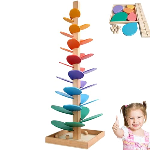 Hölzerne Farbenfrohe Klangbaum, kugelbahn Holz Kinder Klangbaum, Motorikbaum Aus Holz, Interaktives Spielzeug Für Kinder, Geburtstag, Vorschule (1pc) von Generisch