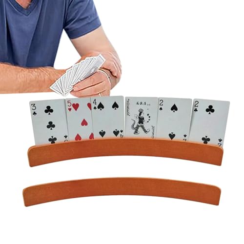 Hölzerne Playcard | Carte-freier Trägerträger in gekrümmtem Holz, 2 Stück Poker Support Organizer unterstützt Tablettsets von Kartenspielzubehör für Poker, Canasta, Pinochle, Mit diesem Kartenhalter k Hölzerne Playcard | Carte-freier Trägerträger in gekrümmtem Holz, 2 Stück Poker Support Organizer unterstützt Tablettsets von Kartenspielzubehör für Poker, Canasta, Pinochle, Mit diesem Kartenhalter k von Generisch