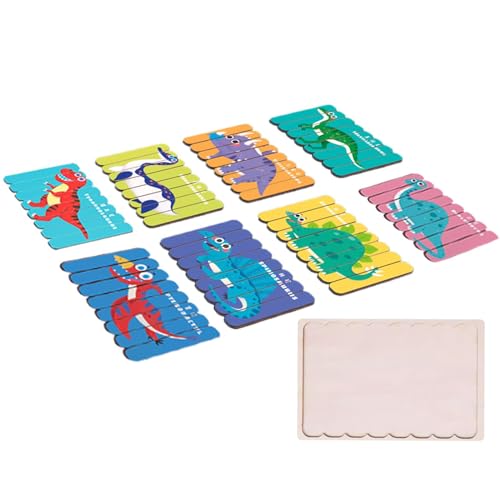 Hölzerne Tierrätsel, Puzzle-Set mit Tiermotiven, Buntes Tierpuzzlespielzeug, 8X tragbare Roadtrip -Aktivitäten, Feinmotorik -Lernspiel für, Mädchen Hölzerne Tierrätsel, Puzzle-Set mit Tiermotiven, Buntes Tierpuzzlespielzeug, 8X tragbare Roadtrip -Aktivitäten, Feinmotorik -Lernspiel für, Mädchen von Generisch