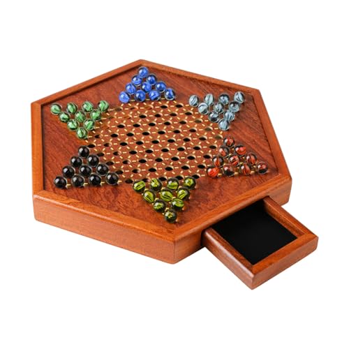 Hölzerne chinesische Checker - Klassische Holzprüfbrett | Halma Bord Game | Glass Marmor Checker für Familienspiele, Strategiespiel und traditionelle Tischunterhaltung geeignet Hölzerne chinesische Checker - Klassische Holzprüfbrett | Halma Bord Game | Glass Marmor Checker für Familienspiele, Strategiespiel und traditionelle Tischunterhaltung geeignet von Generisch