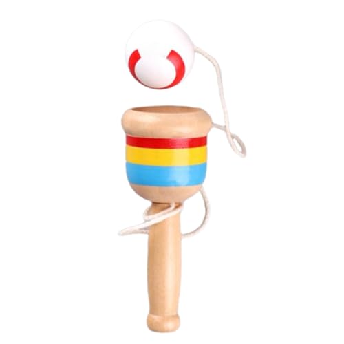 Hölzerner Fang Ball, Holzwurf Und Fangballspielzeug, Hand-Eye-Fangspielzeug, Sicher Gebundene Schnur, Ansprechendes Design, Weiß, Rot, Für Kinder Im Vorschulalter Und Frühe Lernende Hölzerner Fang Ball, Holzwurf Und Fangballspielzeug, Hand-Eye-Fangspielzeug, Sicher Gebundene Schnur, Ansprechendes Design, Weiß, Rot, Für Kinder Im Vorschulalter Und Frühe Lernende von Generisch