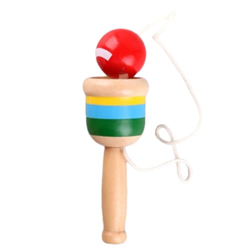 Hölzerner Fang Ball, Holzwurf Und Fangballspielzeug, Hand-Eye-Fangspielzeug, Sicher Gebundene Schnur, Ansprechendes Design, Weiß, Rot, Für Kinder Im Vorschulalter Und Frühe Lernende Hölzerner Fang Ball, Holzwurf Und Fangballspielzeug, Hand-Eye-Fangspielzeug, Sicher Gebundene Schnur, Ansprechendes Design, Weiß, Rot, Für Kinder Im Vorschulalter Und Frühe Lernende von Generisch