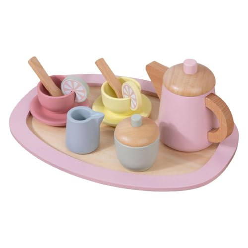 Hölzernte Spielzeug, Holztee -Partys Set - Kinder Teekannen Tassen Löffel Kuchen Tee Time Playset | Stellen Sie sich vor, spielen Essen, tragbare wiederverwendbare Nachmittagszeit zum Geburtstag, Mädc Hölzernte Spielzeug, Holztee -Partys Set - Kinder Teekannen Tassen Löffel Kuchen Tee Time Playset | Stellen Sie sich vor, spielen Essen, tragbare wiederverwendbare Nachmittagszeit zum Geburtstag, Mädc von Generisch
