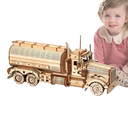 Holz Auto Bausatz Modell | Tankermodell Konstruktions Bausatz - Pädagogisches Lernspielzeug Kreativ Bastelset für Kinder Holz Auto Bausatz Modell | Tankermodell Konstruktions Bausatz - Pädagogisches Lernspielzeug Kreativ Bastelset für Kinder von Generisch